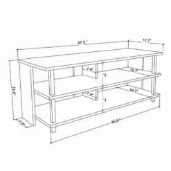 Meuble Tv Sena Design 100 % Panneau De Particules Plaqué Mélaminé En Couleur Blanc120x47,4x44,6cm -Pas Cher Mobiliora Magasin meuble tv 12358161
