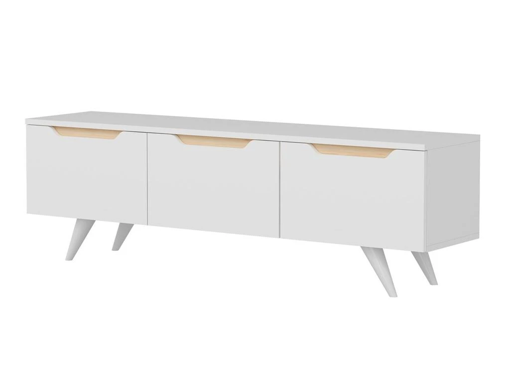 Meuble Tv Sena Design 100 % Panneau De Particules Plaqué Mélaminé En Couleur Blanc Roble 150x44x35cm 3 Meuble Tv Sena Design 100 % Panneau De Particules Plaqué Mélaminé En Couleur Blanc Roble 150x44x35cm