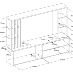Mur TV Avec Rangements - Naturel Et Blanc - GORBELLA 22 Mur TV Avec Rangements - Naturel Et Blanc - GORBELLA -Pas Cher Mobiliora Magasin meuble tv 12441045