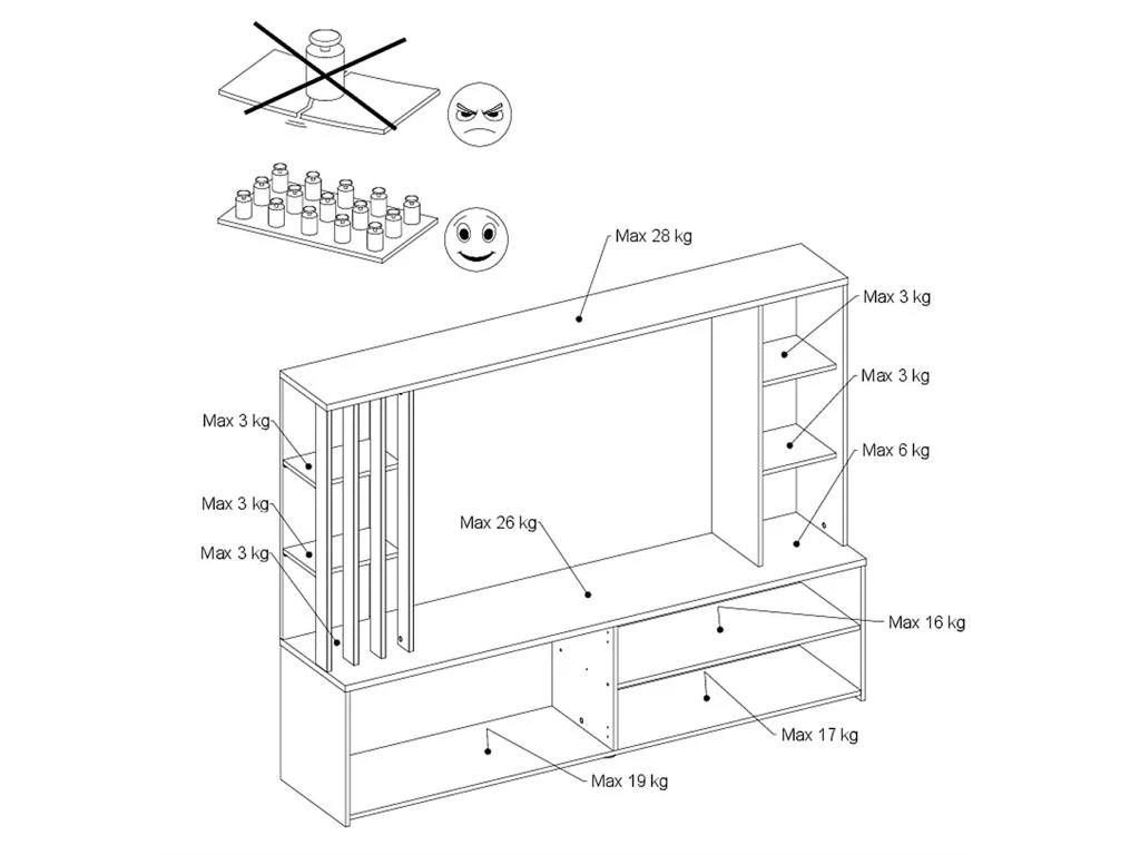 Mur TV Avec Rangements - Naturel Et Blanc - GORBELLA 11 Mur TV Avec Rangements - Naturel Et Blanc - GORBELLA – Image 9