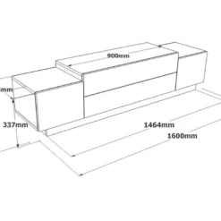 Meuble TV Avec 4 Portes - Blanc Et Naturel - OPHRISA -Pas Cher Mobiliora Magasin meuble tv 12495933