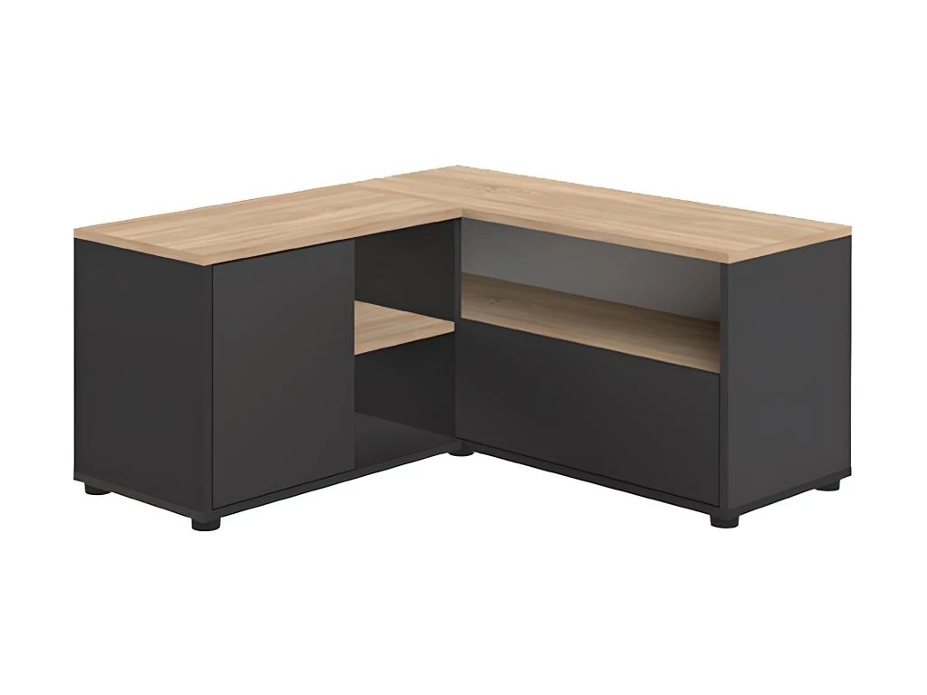 Meuble TV ANGLE 90 - Noir Et Chêne Naturel - TEMAHOME 5 Meuble TV ANGLE 90 - Noir Et Chêne Naturel - TEMAHOME – Image 3