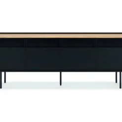 Meuble TV RADIO - Chêne Et Noir - TEMAHOME