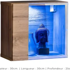 Ensemble Meubles De Salon SWITCH XXI Design, Coloris Blanc Et Chêne. -Pas Cher Mobiliora Magasin meuble tv 12533227