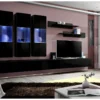 Meuble TV FLY E3 Design, Coloris Noir Brillant. Meuble Suspendu Moderne Et Tendance Pour Votre Salon. -Pas Cher Mobiliora Magasin meuble tv 12533267