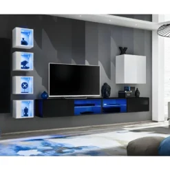 Ensemble Meubles De Salon SWITCH XXVI Design, Coloris Noir Et Blanc.