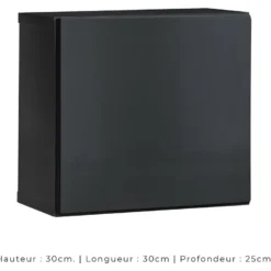 Ensemble Meubles De Salon SWITCH XXI Design, Coloris Noir Et Gris. -Pas Cher Mobiliora Magasin meuble tv 12533435