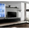 Ensemble Meuble Salon Mural SWITCH XII Design, Coloris Noir Et Blanc Brillant. 2 Ensemble Meuble Salon Mural SWITCH XII Design, Coloris Noir Et Blanc Brillant. -Pas Cher Mobiliora Magasin meuble tv 12533631