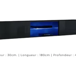 Ensemble Meubles De Salon SWITCH XXII Design, Coloris Blanc Et Noir. -Pas Cher Mobiliora Magasin meuble tv 12534717