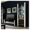 Ensemble Pour Votre Salon LINA. Meuble Tv Hifi + Vitrine Petit Modèle + LED. Meubles Design Haute Brillance