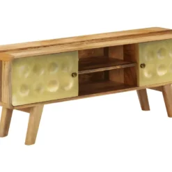 Meuble Télé Buffet Tv Télévision Design Pratique Bois De Manguier Massif 120 Cm 2502138 -Pas Cher Mobiliora Magasin meuble tv 12601827