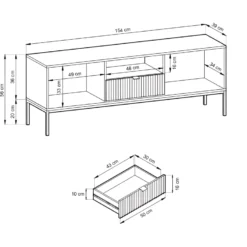 Meuble TV Avec 2 Portes, 1 Tiroir Et 1 Niche - Gris - LIOUBA De Pascal MORABITO -Pas Cher Mobiliora Magasin meuble tv 12654273 2