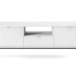 Meuble TV Avec 2 Portes, 1 Tiroir Et 1 Niche - Blanc - LIOUBA De Pascal MORABITO 13 Meuble TV Avec 2 Portes, 1 Tiroir Et 1 Niche - Blanc - LIOUBA De Pascal MORABITO -Pas Cher Mobiliora Magasin meuble tv 12654277