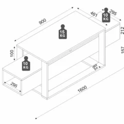 Meuble TV Avec 2 Niches - Effet Marbre Noir Et Doré - COMEBI II 13 Meuble TV Avec 2 Niches - Effet Marbre Noir Et Doré - COMEBI II -Pas Cher Mobiliora Magasin meuble tv 12929319