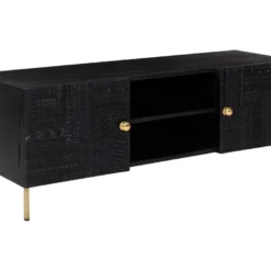 Meuble TV Chimane Noir 120 Cm -Pas Cher Mobiliora Magasin meuble tv 12999147