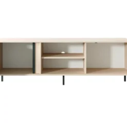 Meuble TV 2 Portes Et 2 Niches Avec LEDs - Beige - ELYNIA 11 Meuble TV 2 Portes Et 2 Niches Avec LEDs - Beige - ELYNIA -Pas Cher Mobiliora Magasin meuble tv 13147465