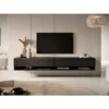Meuble TV 200 Cm -Frêne Noir - MIRRGO 1 Meuble TV 200 Cm -Frêne Noir - MIRRGO -Pas Cher Mobiliora Magasin meuble tv 13387417