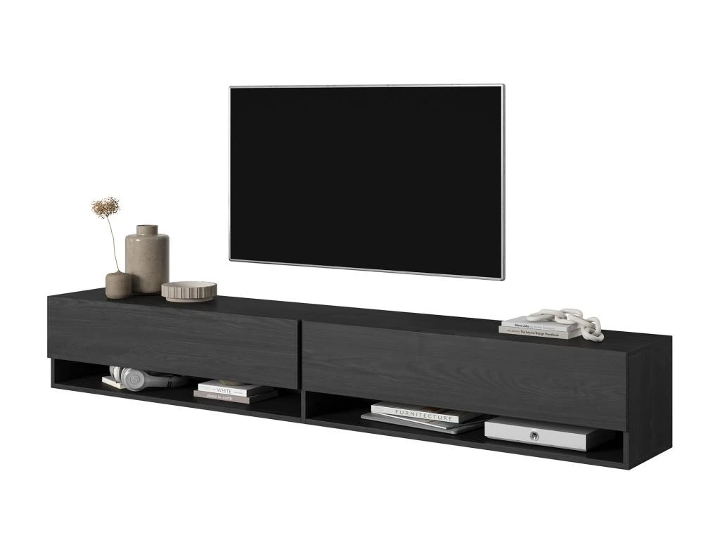 Meuble TV 200 Cm -Frêne Noir - MIRRGO 6 Meuble TV 200 Cm -Frêne Noir - MIRRGO – Image 4