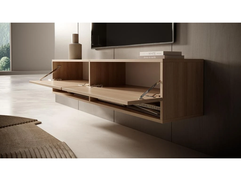 Meuble TV 140 Cm -Chêne Linberg - MIRRGO 5 Meuble TV 140 Cm -Chêne Linberg - MIRRGO – Image 3