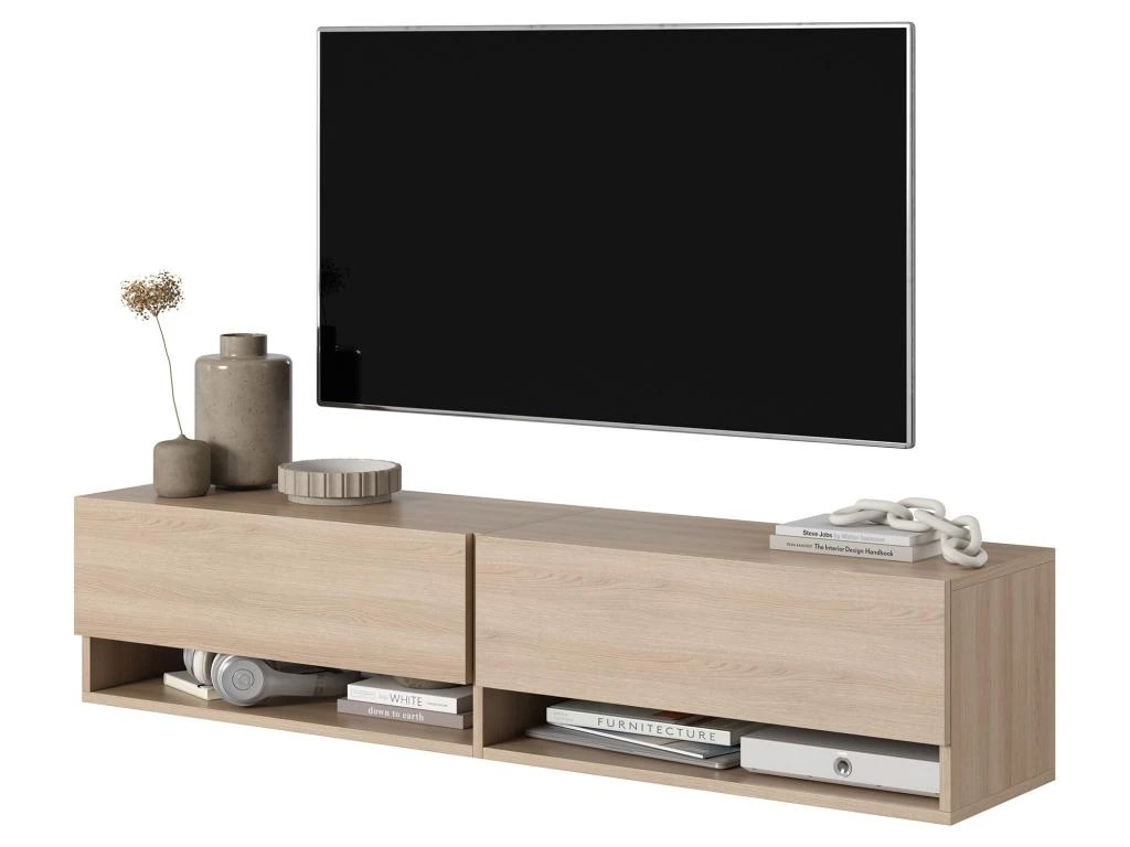 Meuble TV 140 Cm -Chêne Linberg - MIRRGO 6 Meuble TV 140 Cm -Chêne Linberg - MIRRGO – Image 4