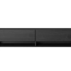 Meuble TV 140 Cm -Frêne Noir- MIRRGO -Pas Cher Mobiliora Magasin meuble tv 13387523