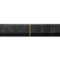 Meuble Tv 200 Cm -marbre Noir Avec Insert D'or - MIRRGO -Pas Cher Mobiliora Magasin meuble tv 13387539