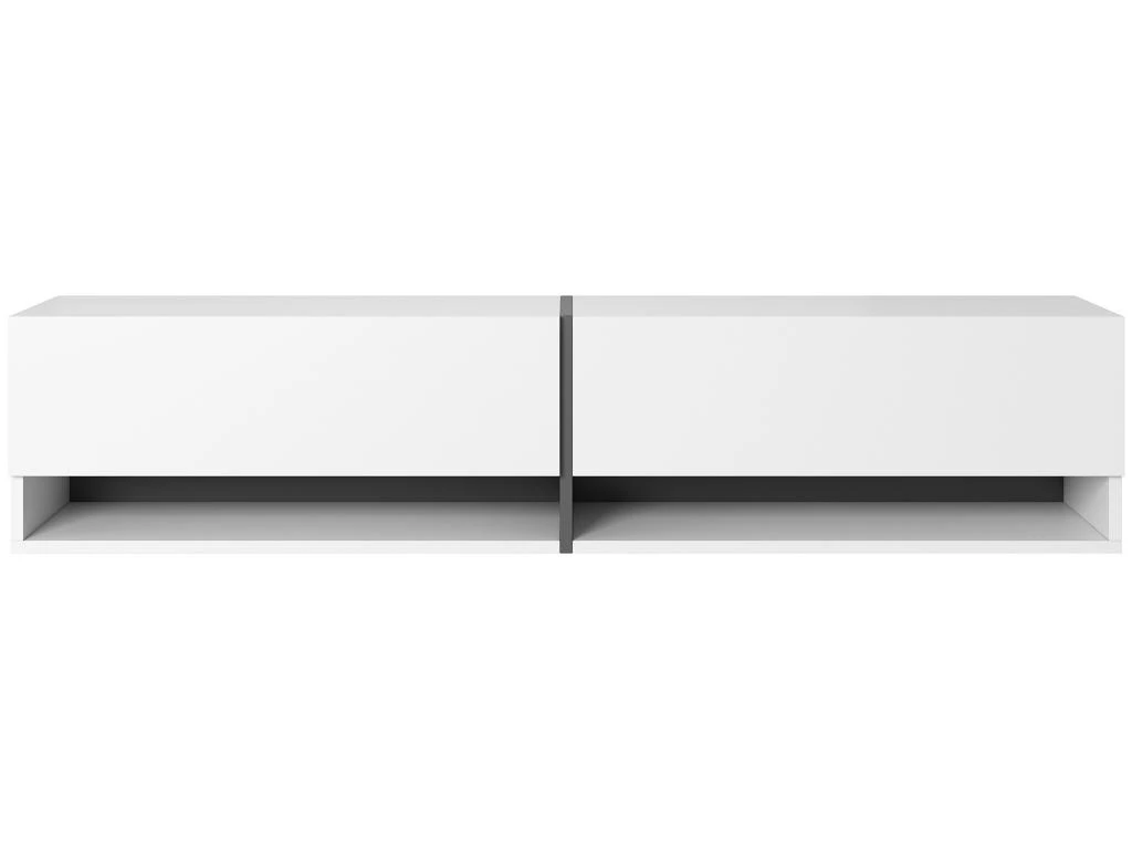 Meuble Tv 140 Cm -blanc Avec Insert Graphite - MIRRGO 8 Meuble Tv 140 Cm -blanc Avec Insert Graphite - MIRRGO – Image 6