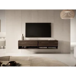 Meuble TV 140 Cm -ChĂȘne noisette - MIRRGO