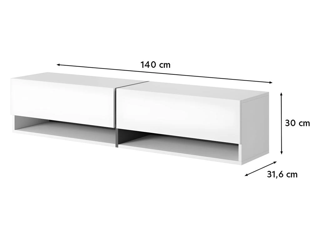 Meuble TV 140 Cm -Chêne noisette - MIRRGO 10 Meuble TV 140 Cm -Chêne noisette - MIRRGO – Image 8