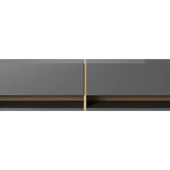 Meuble Tv 140 Cm -graphite Avec Insert Chêne Artisan - MIRRGO -Pas Cher Mobiliora Magasin meuble tv 13387621