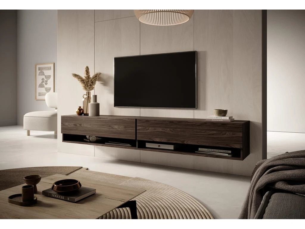 Meuble TV 200 Cm -Chêne noisette - MIRRGO 4 Meuble TV 200 Cm -Chêne noisette - MIRRGO – Image 2