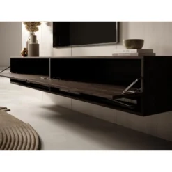 Meuble TV 200 Cm -Chêne noisette - MIRRGO 12 Meuble TV 200 Cm -Chêne noisette - MIRRGO -Pas Cher Mobiliora Magasin meuble tv 13387629