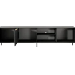 Meuble TV Avec 3 Portes Et 2 Niches - Anthracite Et Doré - PAVELI 11 Meuble TV Avec 3 Portes Et 2 Niches - Anthracite Et Doré - PAVELI -Pas Cher Mobiliora Magasin meuble tv 13388165