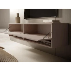 Meuble Tv 140 Cm - Couleur Gris-beige - MIRRGO 12 Meuble Tv 140 Cm - Couleur Gris-beige - MIRRGO -Pas Cher Mobiliora Magasin meuble tv 13542889