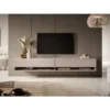 Meuble Tv 200 Cm - Couleur Gris-beige - MIRRGO -Pas Cher Mobiliora Magasin meuble tv 13542917