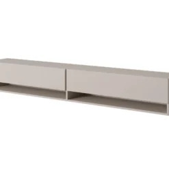 Meuble Tv 200 Cm - Couleur Gris-beige - MIRRGO -Pas Cher Mobiliora Magasin meuble tv 13542927
