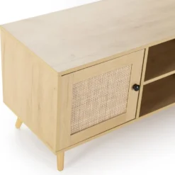 Meuble TV Bella 2 Portes Couleur Chêne Avec Rotin Naturel 12 Meuble TV Bella 2 Portes Couleur Chêne Avec Rotin Naturel -Pas Cher Mobiliora Magasin meuble tv 13626283