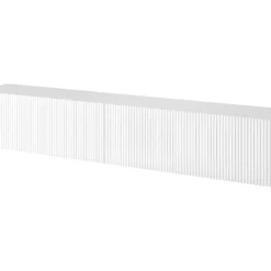 Meuble TV 175 Cm Blanc Avec Façade Fraisée - VELDIO 11 Meuble TV 175 Cm Blanc Avec Façade Fraisée - VELDIO -Pas Cher Mobiliora Magasin meuble tv 14111541