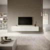 Meuble TV 175 Cm - Blanc - TELIRE -Pas Cher Mobiliora Magasin meuble tv 14294381