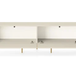 Meuble TV - 140 Cm - Couleur Gris-beige - LAMMELO -Pas Cher Mobiliora Magasin meuble tv 14624029