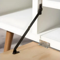 ISIDORE - Meuble TV 4 Portes Bois Clair Et Blanc -Pas Cher Mobiliora Magasin meuble tv 14651511