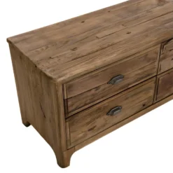 ANDRIAN - Meuble TV Marron 6 Tiroirs Bois Pin Recyclé 11 ANDRIAN - Meuble TV Marron 6 Tiroirs Bois Pin Recyclé -Pas Cher Mobiliora Magasin meuble tv 14651597