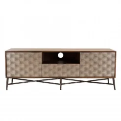 ALIX - Meuble TV En Bois De Manguier 2 Portes 1 Tiroir Motifs Ethniques 10 ALIX - Meuble TV En Bois De Manguier 2 Portes 1 Tiroir Motifs Ethniques -Pas Cher Mobiliora Magasin meuble tv 14667125