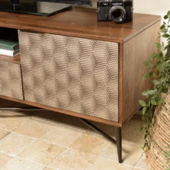 ALIX - Meuble TV En Bois De Manguier 2 Portes 1 Tiroir Motifs Ethniques 11 ALIX - Meuble TV En Bois De Manguier 2 Portes 1 Tiroir Motifs Ethniques -Pas Cher Mobiliora Magasin meuble tv 14667127