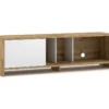 Meuble TV 1 Porte Décor Bois Clair Et Blanc L140 Cm - Sue