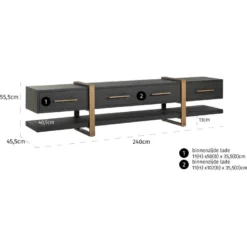 Meuble TV Cambon 3 Tiroirs 13 Meuble TV Cambon 3 Tiroirs -Pas Cher Mobiliora Magasin meuble tv 15129767