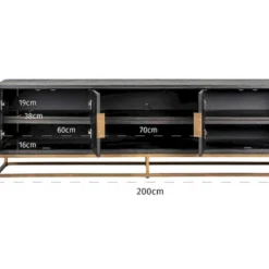 Meuble TV Blackbone4 Portes 13 Meuble TV Blackbone4 Portes -Pas Cher Mobiliora Magasin meuble tv 15130675