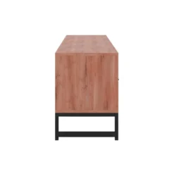 Meuble TV 2 Tiroirs Et 2 Niches - Bois D'acacia Et Métal - Naturel Et Noir - VEDILA -Pas Cher Mobiliora Magasin meuble tv 15698853