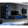 Ensemble Meuble TV "Switch XXVI" 320cm Noir -Pas Cher Mobiliora Magasin meuble tv 15862821