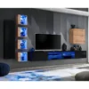 Ensemble Meuble TV "Switch XXVI" 320cm Noir & Naturel
